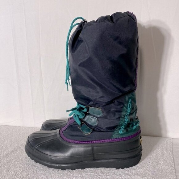 Vintage Sorel Navy Blue insulated Winter Boots 11 - Picture 3 of 16